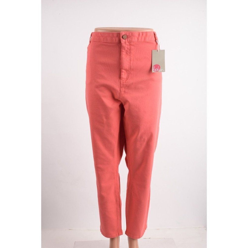 Boden Womens Cropped Soho Skinny Jeans UK 22L US 18L Tall Pink NWT